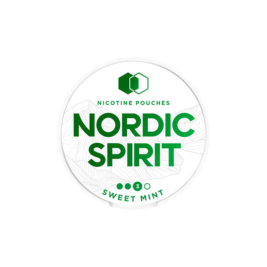 9mg Nordic Spirit Strong Nicotine Pouches - 20 Pouches - Flavour: Sweet Mint