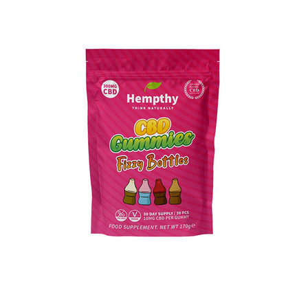 Hempthy 300mg CBD Gummies 30 Ct Pouch - Flavour: American Hard Gums