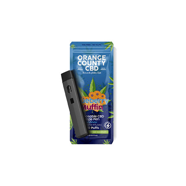 Orange County CBD 600mg CBD Disposable Vape - 1ml 700 Puffs ::Short Dated Stock:: - Flavour: Banana Kush - 20/04/2024