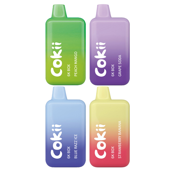 0mg COKII BAR 6K BOX Disposable Vape Device 6000 Puffs - Flavour: Peach Ice