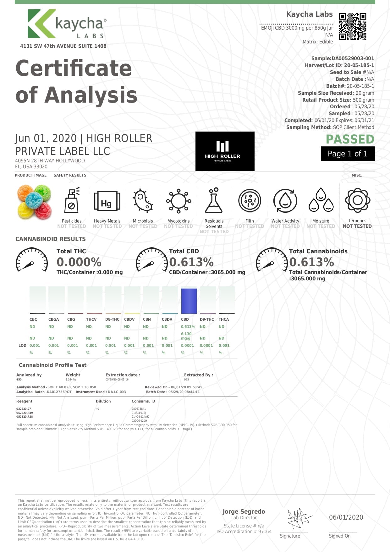 Just CBD 3000mg Gummies - 600g - Flavour: Gummy Worms