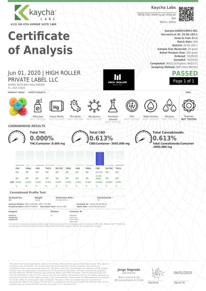 Just CBD 3000mg Gummies - 600g - Flavour: Gummy Worms