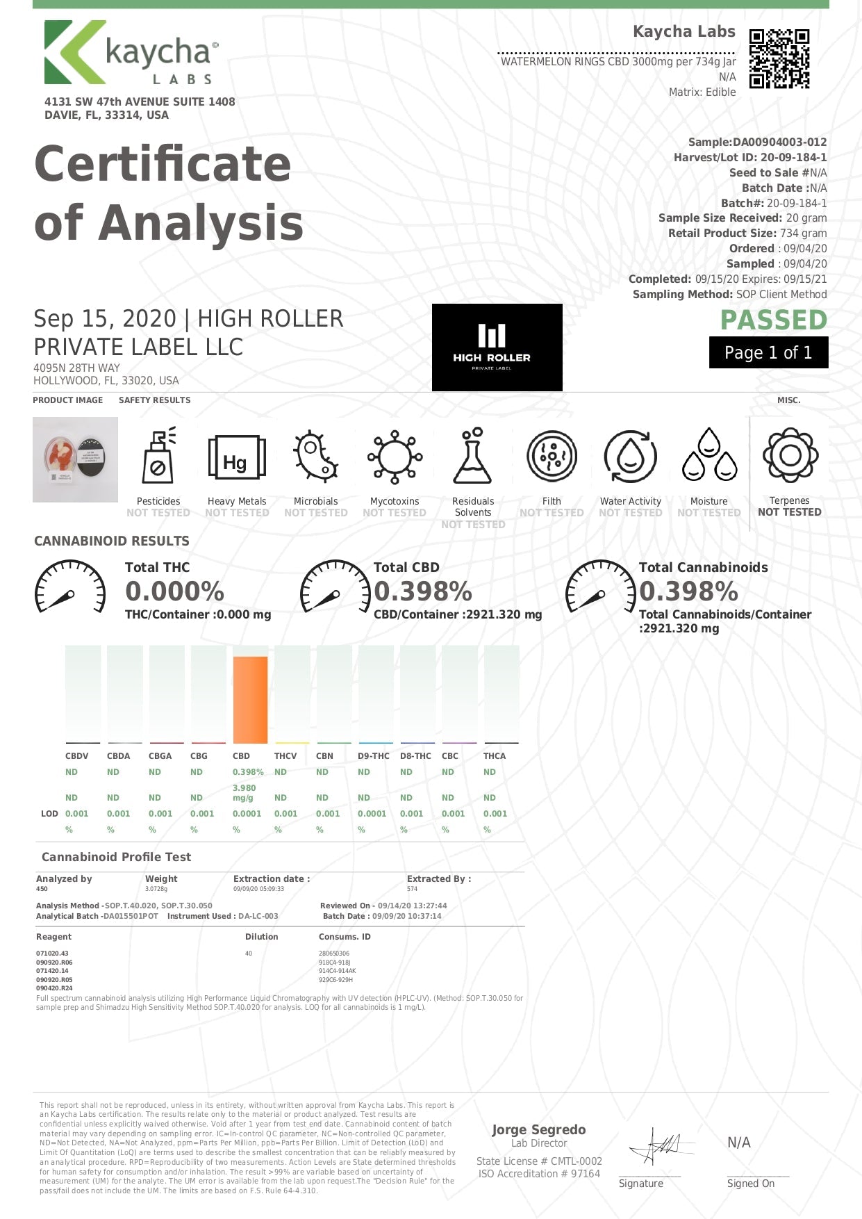 Just CBD 3000mg Gummies - 600g - Flavour: Gummy Worms