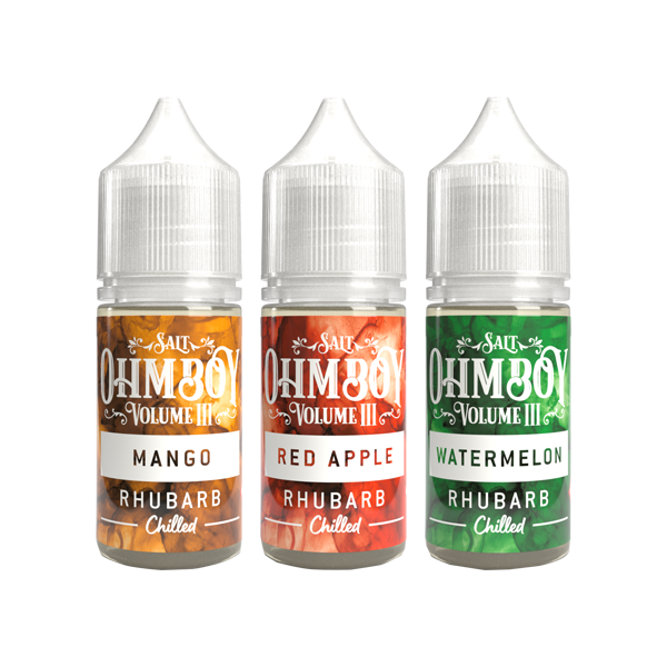 10mg Ohm Boy Volume III 10ml Nic Salt (50VG/50PG) - Flavour: Mango Rhubarb Chilled