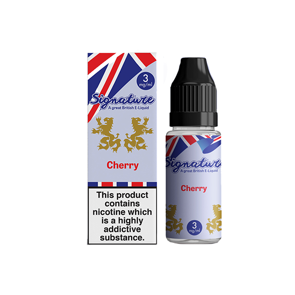 12mg Signature Flavours TPD 10ml E-Liquid (50VG/50PG) - Flavour: Cherry Menthol