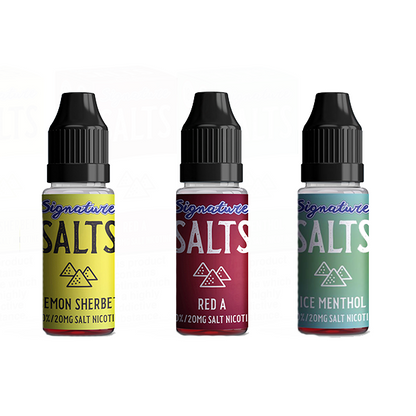 20mg Signature Salts By Signature Vapours 10ml Nic Salt (50VG/50PG) (BUY 1 GET 1 FREE) - Flavour: Lemon Sherbet