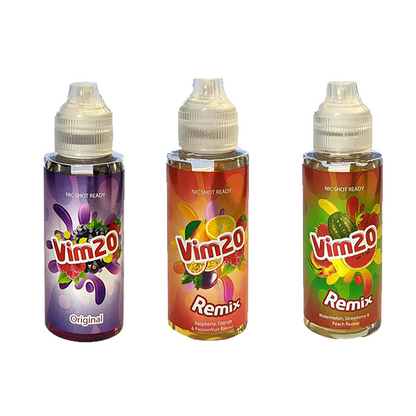 Vim20 By Signature Vapours 100ml E-liquid 0mg (50VG/50PG) - Flavour: Watermelon Strawberry Peach