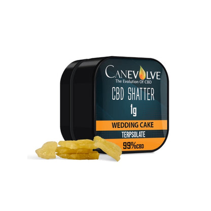 Canevolve 99% CBD Shatter - 1g - Flavour: Blueberry Afgoo