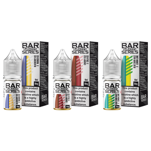 10mg Bar Series Blends 10ml Nic Salts (50VG/50PG) - Flavour: Watermelon X Energy Ice