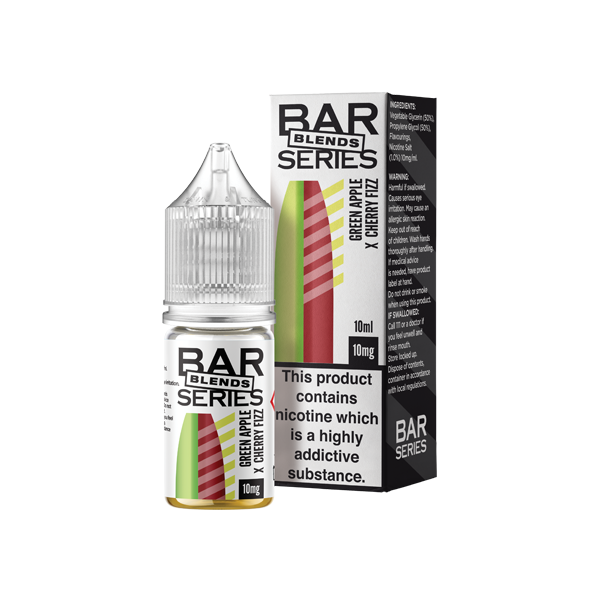 10mg Bar Series Blends 10ml Nic Salts (50VG/50PG) - Flavour: Watermelon X Energy Ice