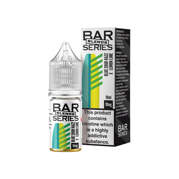 10mg Bar Series Blends 10ml Nic Salts (50VG/50PG) - Flavour: Watermelon X Energy Ice