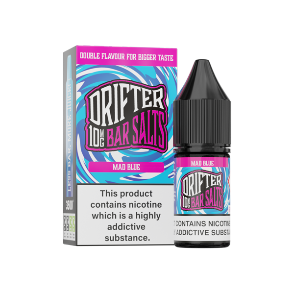 10mg Drifter Bar Salts 10ml (50VG/50PG) - Flavour: Strawberry Banana Ice