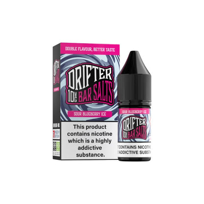 10mg Drifter Bar Salts 10ml (50VG/50PG) - Flavour: Blue Razz Lemonade Ice