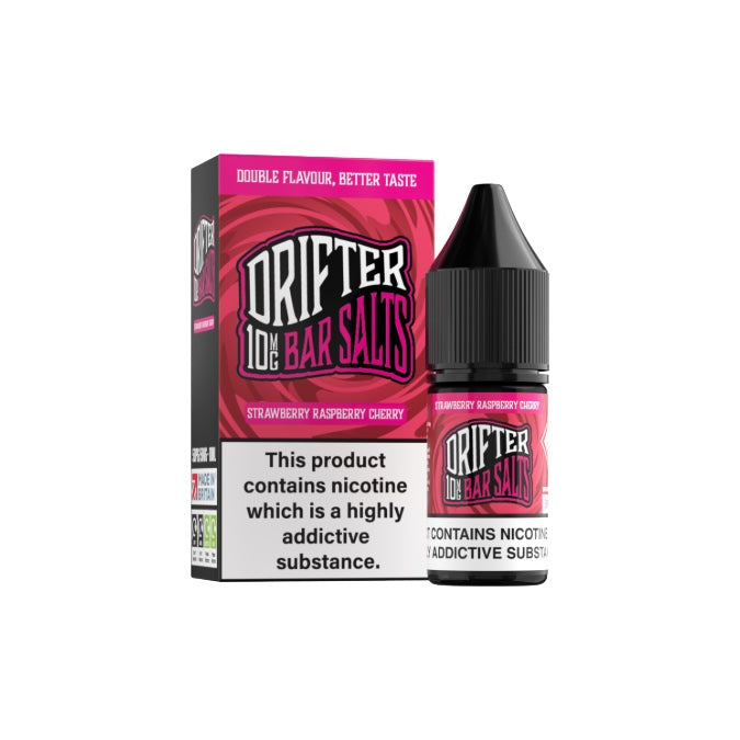 10mg Drifter Bar Salts 10ml (50VG/50PG) - Flavour: Sour Apple Ice