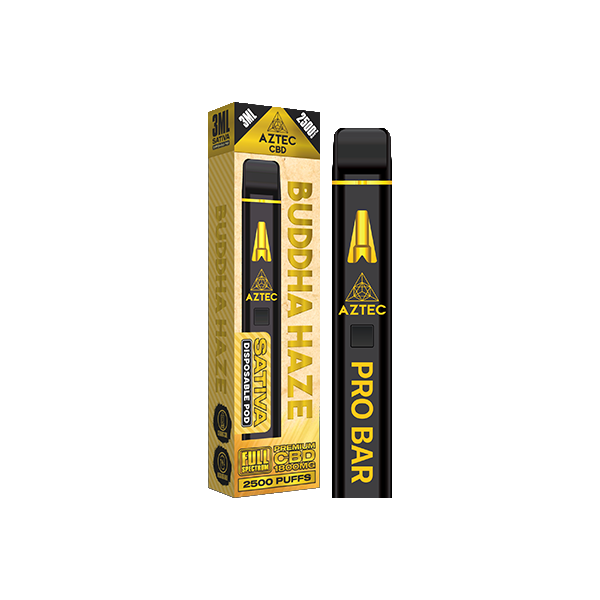 Aztec CBD 1800mg Pro Bar CBD Disposable Vape Device 2500 Puffs - Flavour: Pineapple Kush