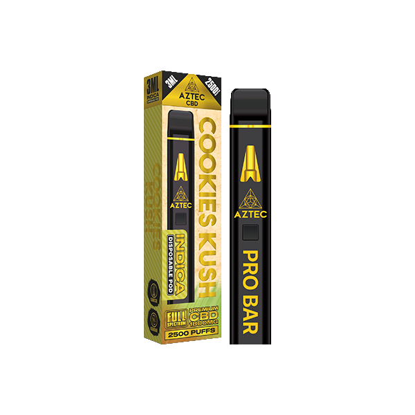 Aztec CBD 1800mg Pro Bar CBD Disposable Vape Device 2500 Puffs - Flavour: Zkittles