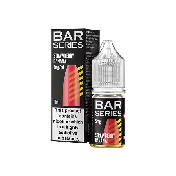 5mg Bar Series 10ml Nic Salts (50VG/50PG) - Flavour: Sweet Strawberry