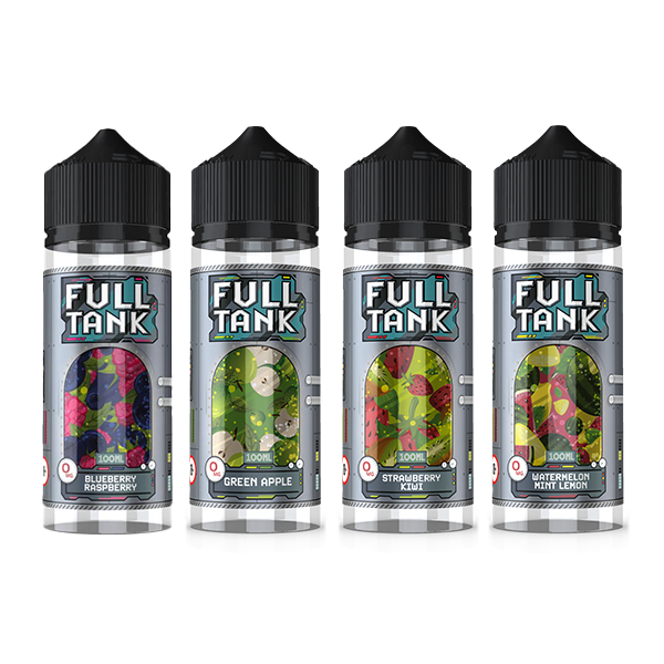 Full Tank 0mg 100ml Shortfill (70VG/30PG) - Flavour: Blueberry Raspberry