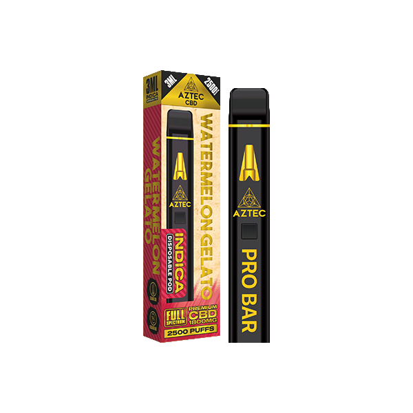 Aztec CBD 1800mg Pro Bar CBD Disposable Vape Device 2500 Puffs - Flavour: Gorilla Glue