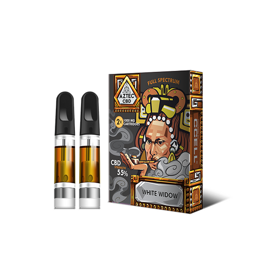 Aztec CBD 2 x 1000mg Cartridge Kit - 1ml - Flavour: Ice Mint
