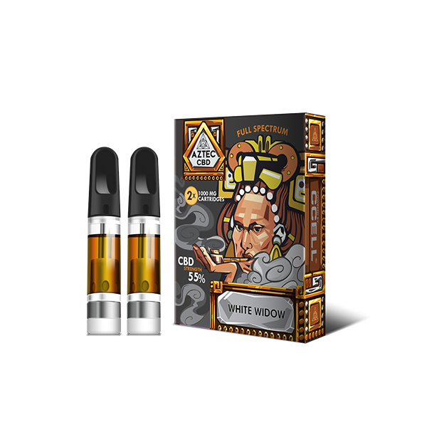 Aztec CBD 2 x 1000mg Cartridge Kit - 1ml - Flavour: Zkittles