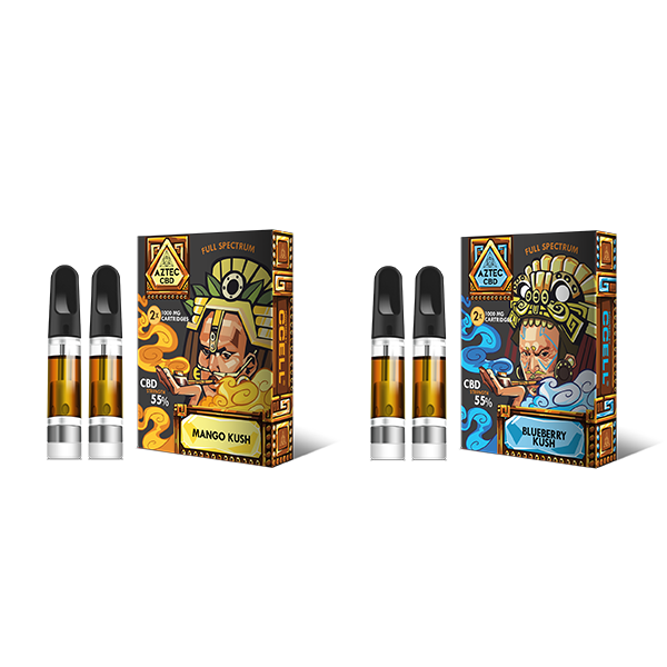 Aztec CBD 2 x 1000mg Cartridge Kit - 1ml - Flavour: Gorilla Glue