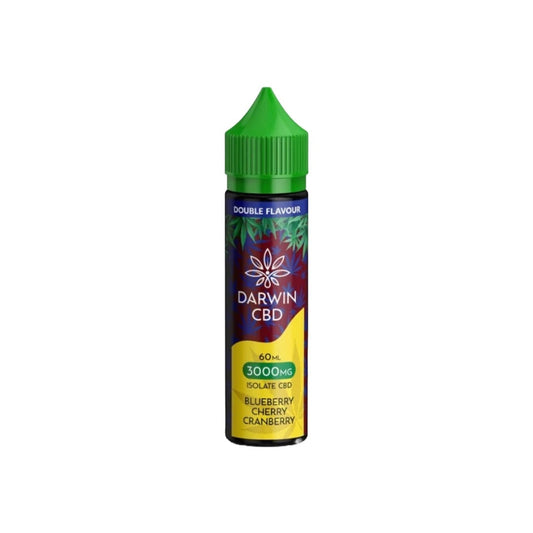 Darwin 3000mg CBD Isolate E-Liquid 60ml - Flavour: Blueberry Cherry Cranberry