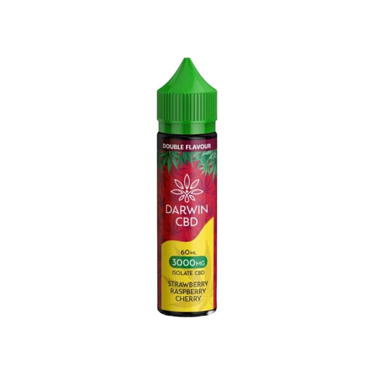 Darwin 3000mg CBD Isolate E-Liquid 60ml - Flavour: Strawberry Raspberry Cherry