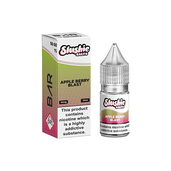 10mg Bar By Slushie 10ml Bar Salts (50VG/50PG) - Flavour: Apple Berry Blast
