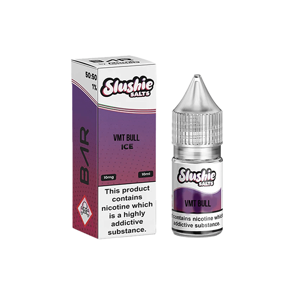 10mg Bar By Slushie 10ml Bar Salts (50VG/50PG) - Flavour: Blueberry Pomegrante