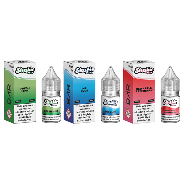 10mg Bar By Slushie 10ml Bar Salts (50VG/50PG) - Flavour: Apple Berry Blast