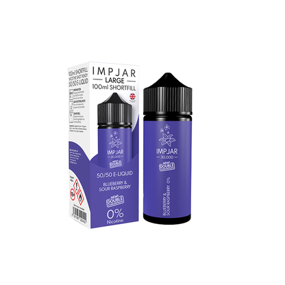 0mg Imp Jar Original 100ml Shortfill (50VG/50PG) - Flavour: Strawberry Raspberry & Watermelon