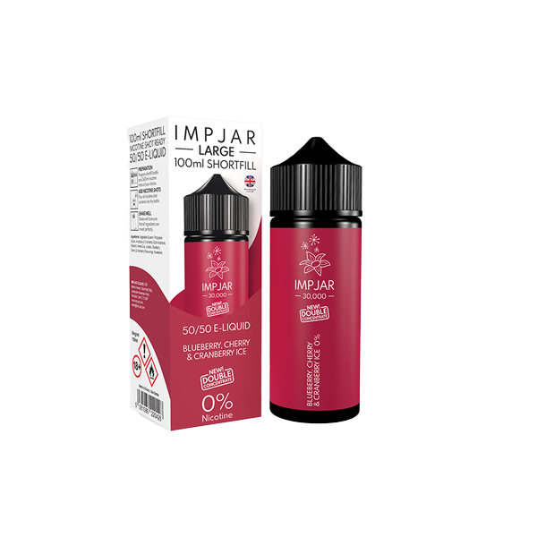 0mg Imp Jar Original 100ml Shortfill (50VG/50PG) - Flavour: Sweet Strawberry