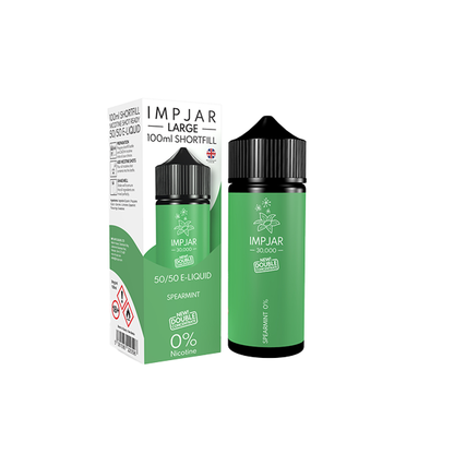 0mg Imp Jar Original 100ml Shortfill (50VG/50PG) - Flavour: Spearmint
