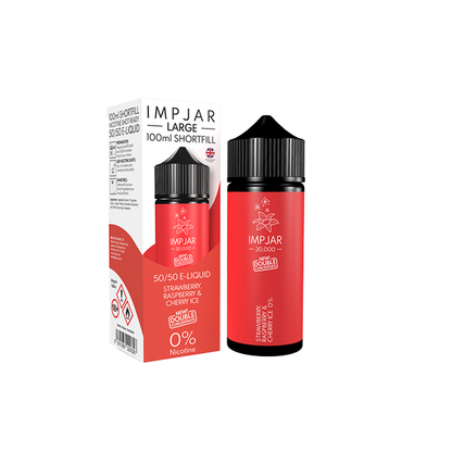 0mg Imp Jar Original 100ml Shortfill (50VG/50PG) - Flavour: Strawberry Raspberry & Watermelon