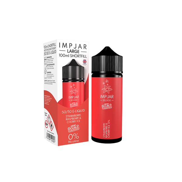 0mg Imp Jar Original 100ml Shortfill (50VG/50PG) - Flavour: Blueberry Raspberry & Pomegranate