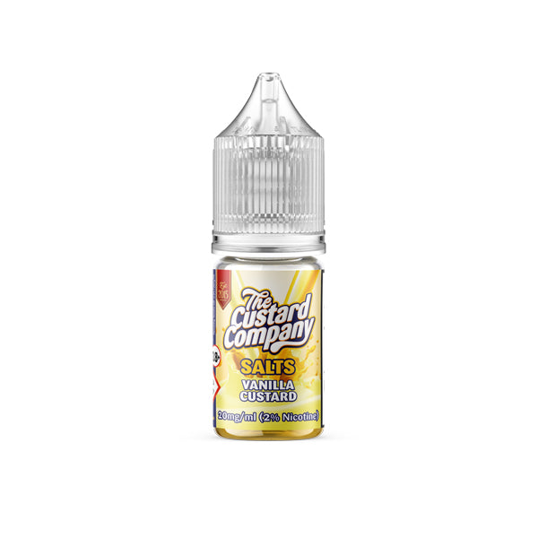 20mg The Custard Company Flavoured Nic Salt 10ml (50VG/50PG) - Flavour: Raspberry Custard