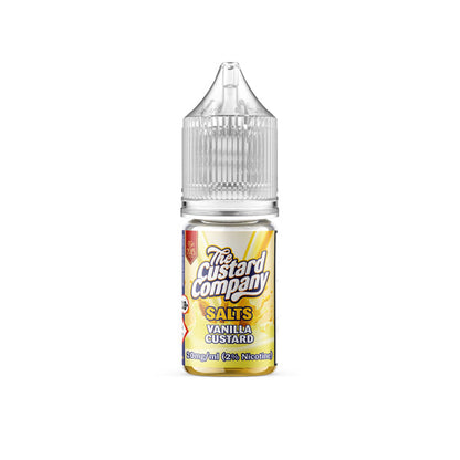 20mg The Custard Company Flavoured Nic Salt 10ml (50VG/50PG) - Flavour: Raspberry Custard