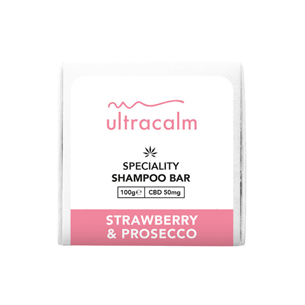 Ultracalm 50mg CBD Shampoo Bar 100g (BUY 1 GET 1 FREE) - Flavour: Strawberry & Prosecco