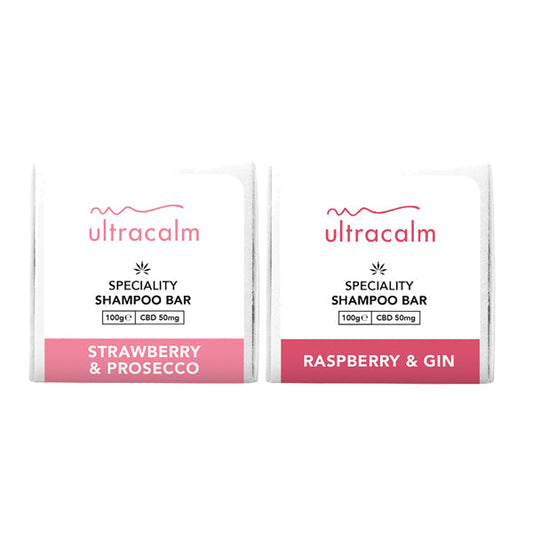 Ultracalm 50mg CBD Shampoo Bar 100g - Flavour: Raspberry Gin