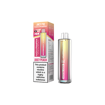 20mg Juicy Pod Novamax Disposable Pod Vape Kit 10000 Puffs - Flavour: Orange Raspberry