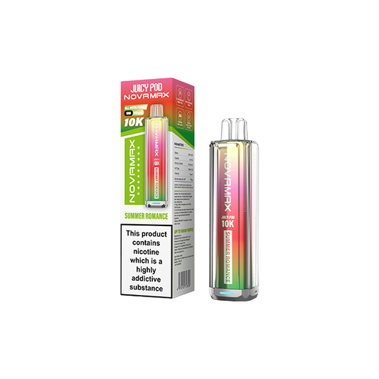 20mg Juicy Pod Novamax Disposable Pod Vape Kit 10000 Puffs - Flavour: Summer Romance