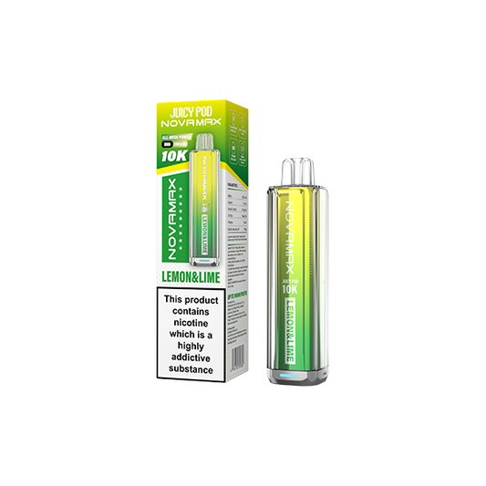 20mg Juicy Pod Novamax Disposable Pod Vape Kit 10000 Puffs - Flavour: Lemon & Lime