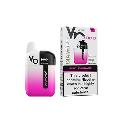 20mg Vapes Bar Diamond 3000 Pod Vape Kit 3000 Puffs - Flavour: Strawberry Ice