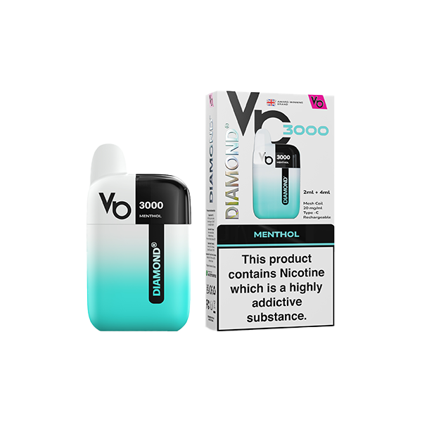 20mg Vapes Bar Diamond 3000 Pod Vape Kit 3000 Puffs - Flavour: Blue Razz Lemonade