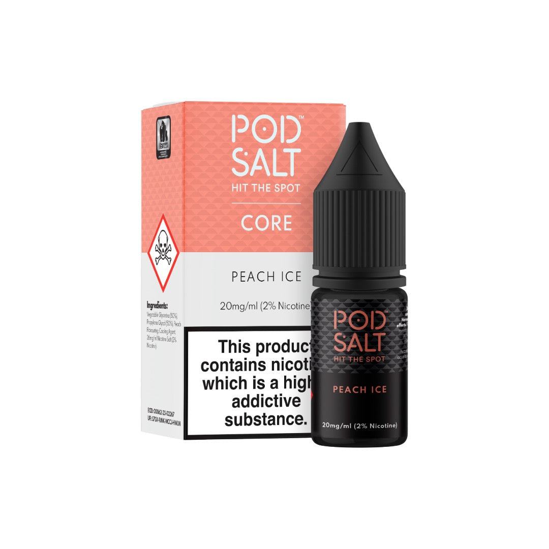 11mg Pod Salt Core 10ml Nic Salts (50VG/50PG) - Flavour: Red Apple Ice