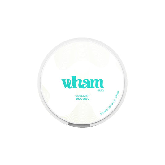 6mg Wham Regular Nicotine Pouch - 20 Pouches - Flavour: Winter Green
