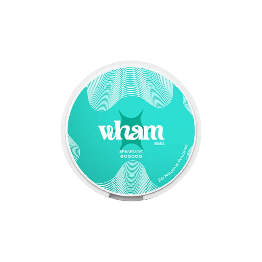 6mg Wham Regular Nicotine Pouch - 20 Pouches - Flavour: Spearmint