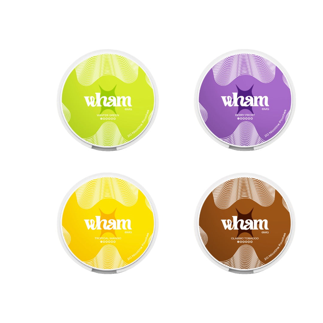6mg Wham Regular Nicotine Pouch - 20 Pouches - Flavour: Cool Mint