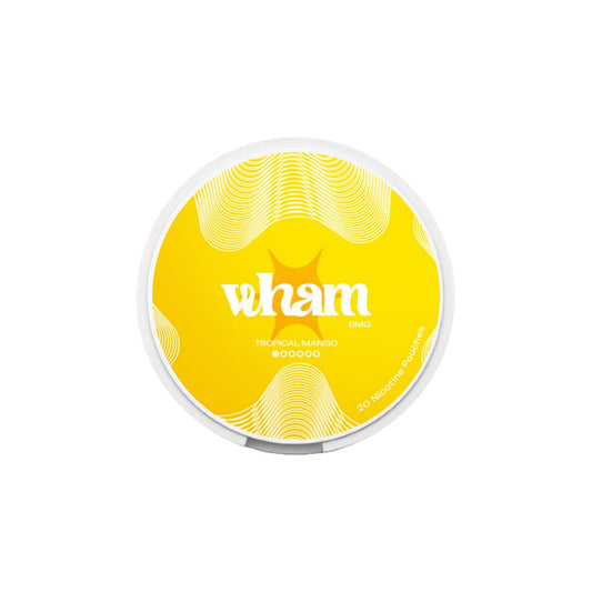 6mg Wham Regular Nicotine Pouch - 20 Pouches - Flavour: Tropical Mango